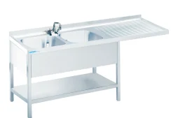 Spülcenter mit 2 Becken Links, 1500x600x850mm