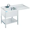 Spülcenter mit 1 Becken Links, 1200x700x850mm