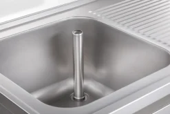 Spülschrank mit Schiebetüren B 140cm - Becken rechts
