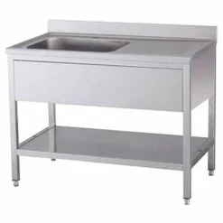 Spültisch 1 Becken links mit Aufkantung B 140cm