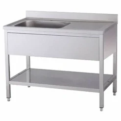 Spültisch 1 Becken links mit Aufkantung B 100cm