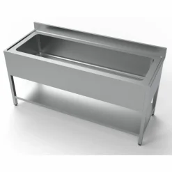 Spültisch Edelstahl 1800 mm mit 1 grossen Becken, 700 mm tief