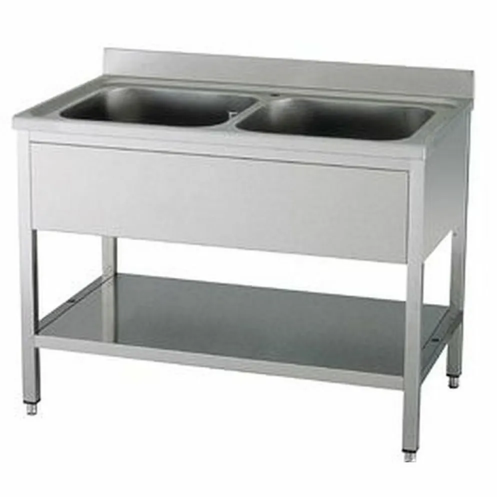 Spültisch mit Aufkantung B 120cm