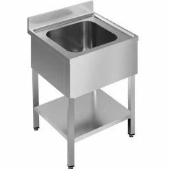 Spültisch 700 mm, 1 Becken mittig, 700 mm tief