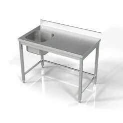 Spültisch 700 Serie, 1 Becken links, 1200x700x850 mm, Edelstahl