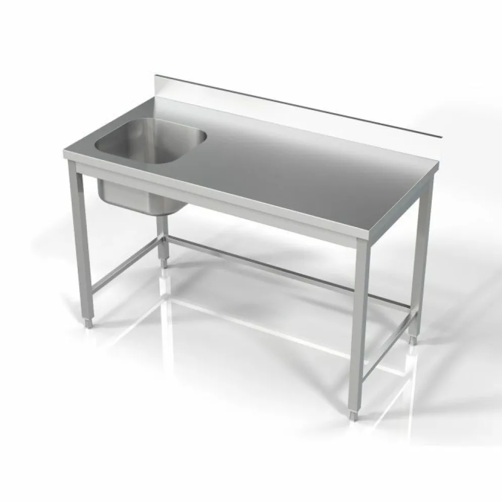 Spültisch 700 Serie, 1 Becken links, 1400x700x850 mm, Edelstahl
