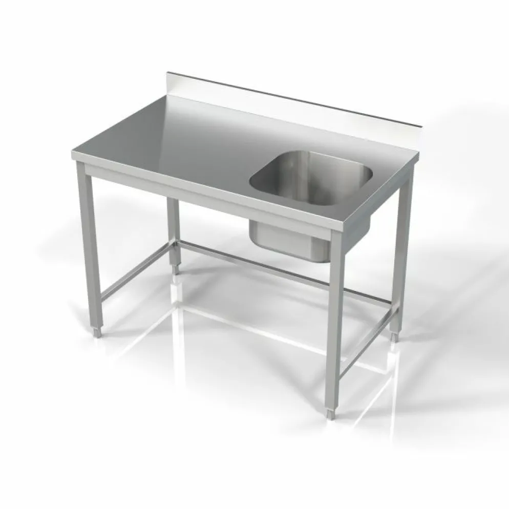 Spültisch 700 Serie, 1 Becken rechts, 1200x700x850 mm, Edelstahl