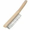 Stahlbürste mit Holzgriff