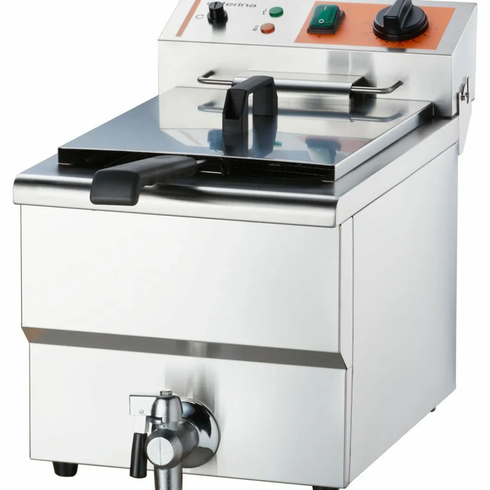 STALGAST Caterina Fritteuse 8 Liter, Ablasshahn 300x510x390 mm, 3 kW, 230V