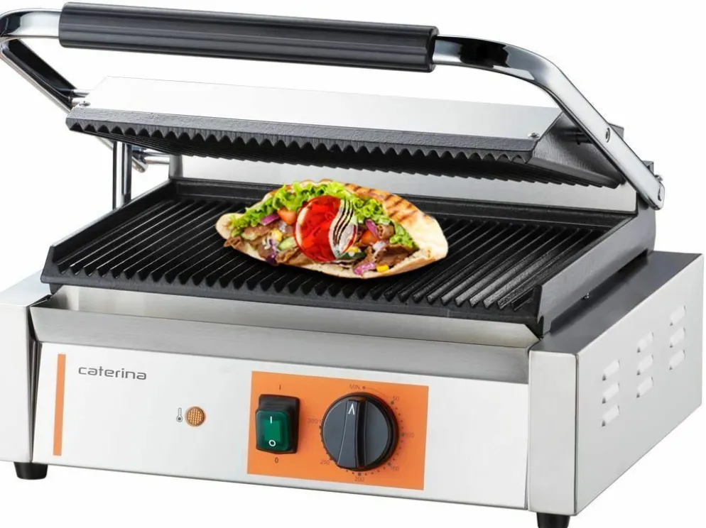 STALGAST Caterina Kontaktgrill gerillt, 430x360x200 mm, 2,2 kW