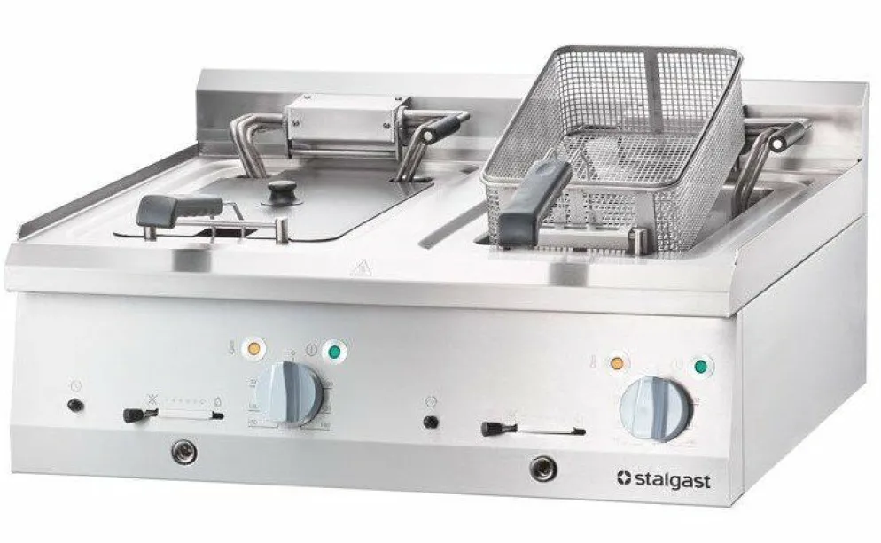 STALGAST Elektro-Doppel-Fritteuse Serie 700 ND, 800x700x250 mm, 400 V, 18kW
