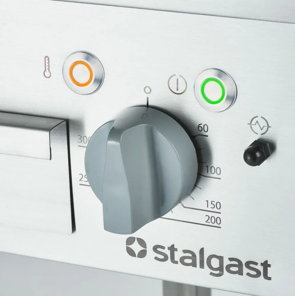 STALGAST Elektro-Griddleplatte - gerillt, 800x700x850 mm, 400 V, 8,10 kW