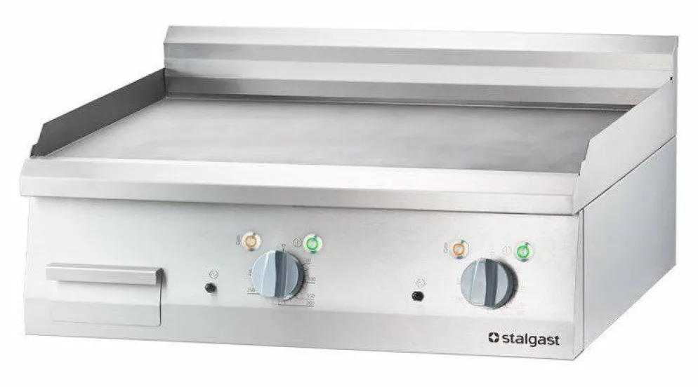 STALGAST Elektro-Griddleplatte, 800x700 mm, glatte Grillfläche, 400V, 8,1kW