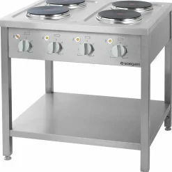 STALGAST Elektroherd Serie 700 - 4 Platten à 2,6 kW, 800x700x850mm, 10.4 kW