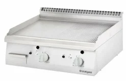 STALGAST Gas-Griddleplatte, ½ glatt / ½ gerillt 800x700x250 mm, 13Kw