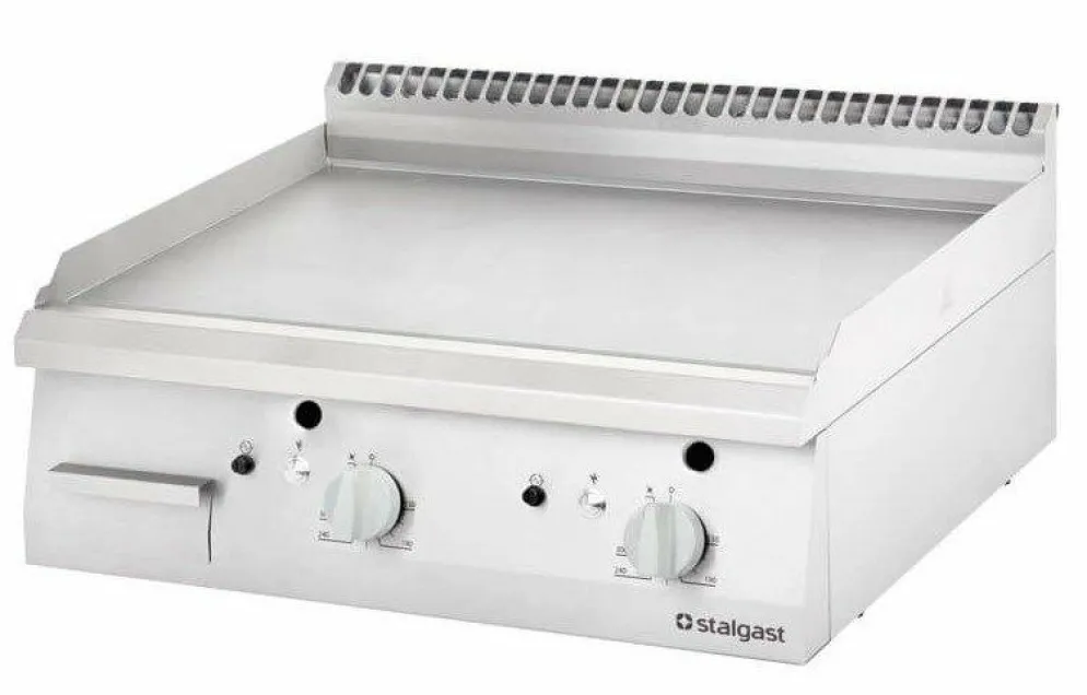 STALGAST Gas-Griddleplatte, glatt 800x700x250 mm, 13kW