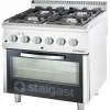 STALGAST Gasherd mit 4 Brennern (3,5+5+2x7) und Elektro-Backofen GN2/1