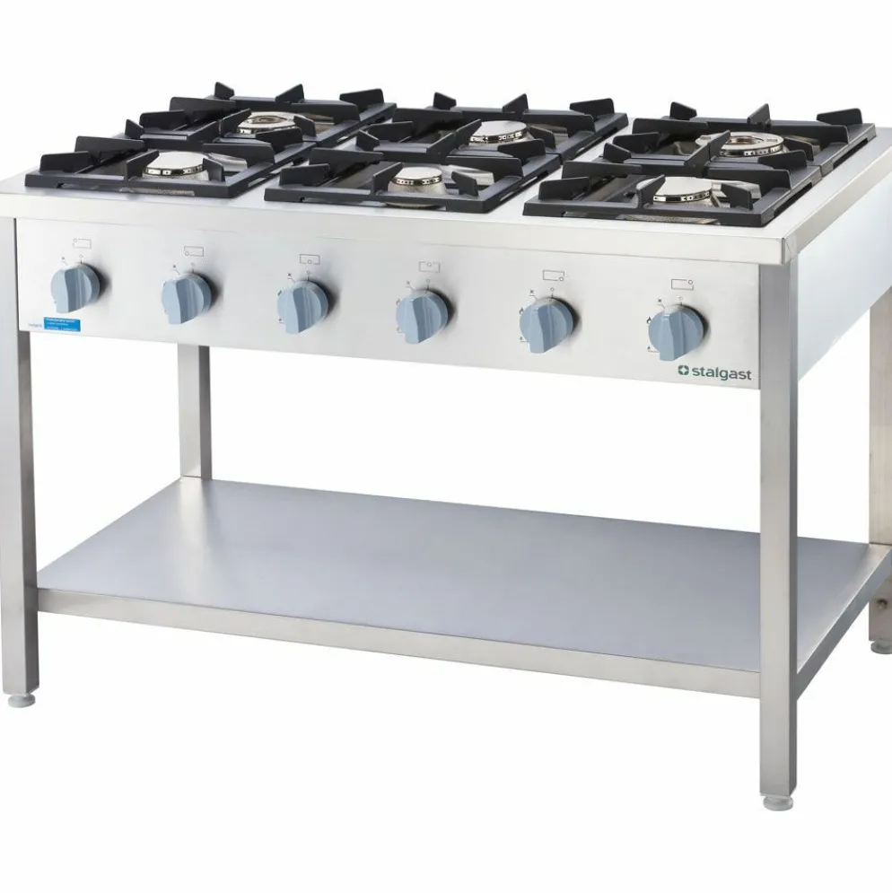 STALGAST Gasherd Serie 700, 6-Brenner, 1200x700x850mm, 36.5 kW