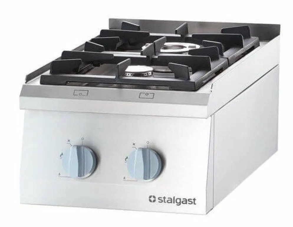 STALGAST Gas-Kochfeld mit 2 Brennern (3,5 + 5), 400mm