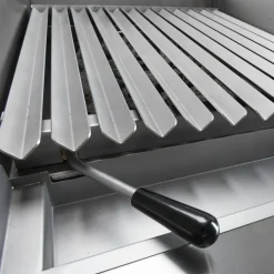 STALGAST Gas-Lavastein-Grill SL4110SE mit V-Rost, 400x700x850 mm, 6,5 kW
