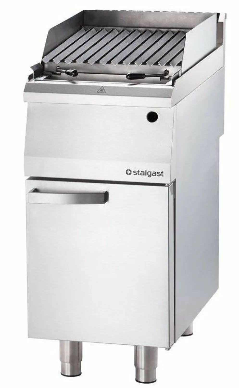 STALGAST Gas-Lavastein-Grill SL4110SE mit V-Rost, 400x700x850 mm, 6,5 kW