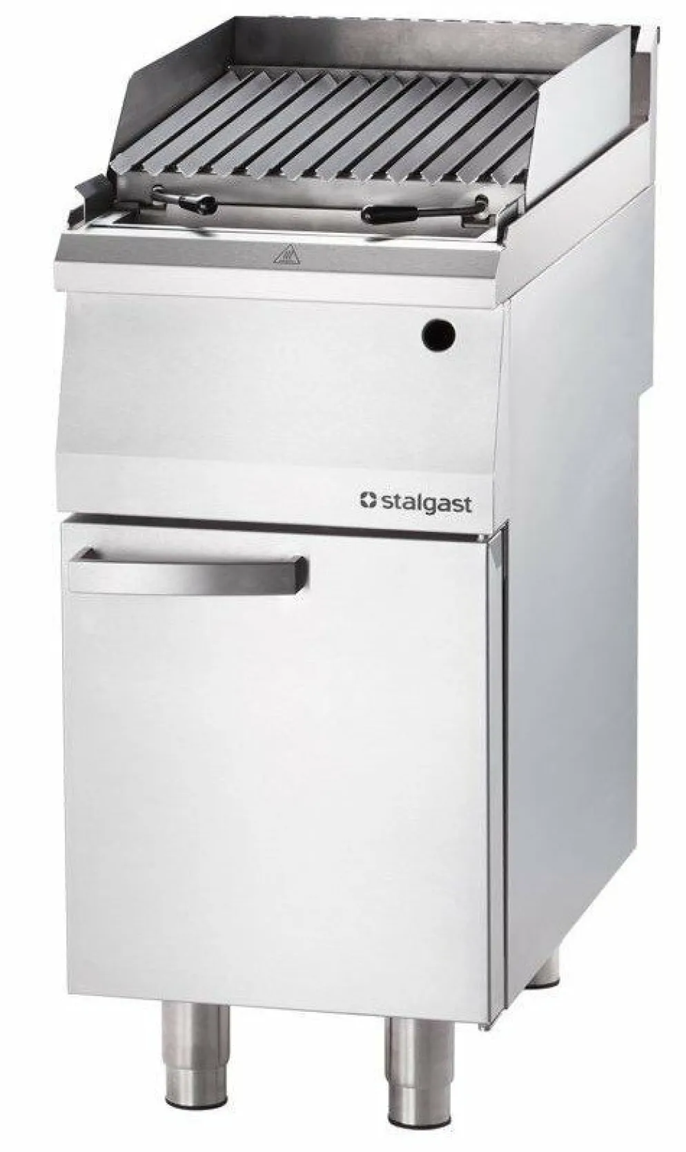 STALGAST Lavastein-Grill mit S-Rost für Fisch und Meeresfrüchte, Breite 400 mm