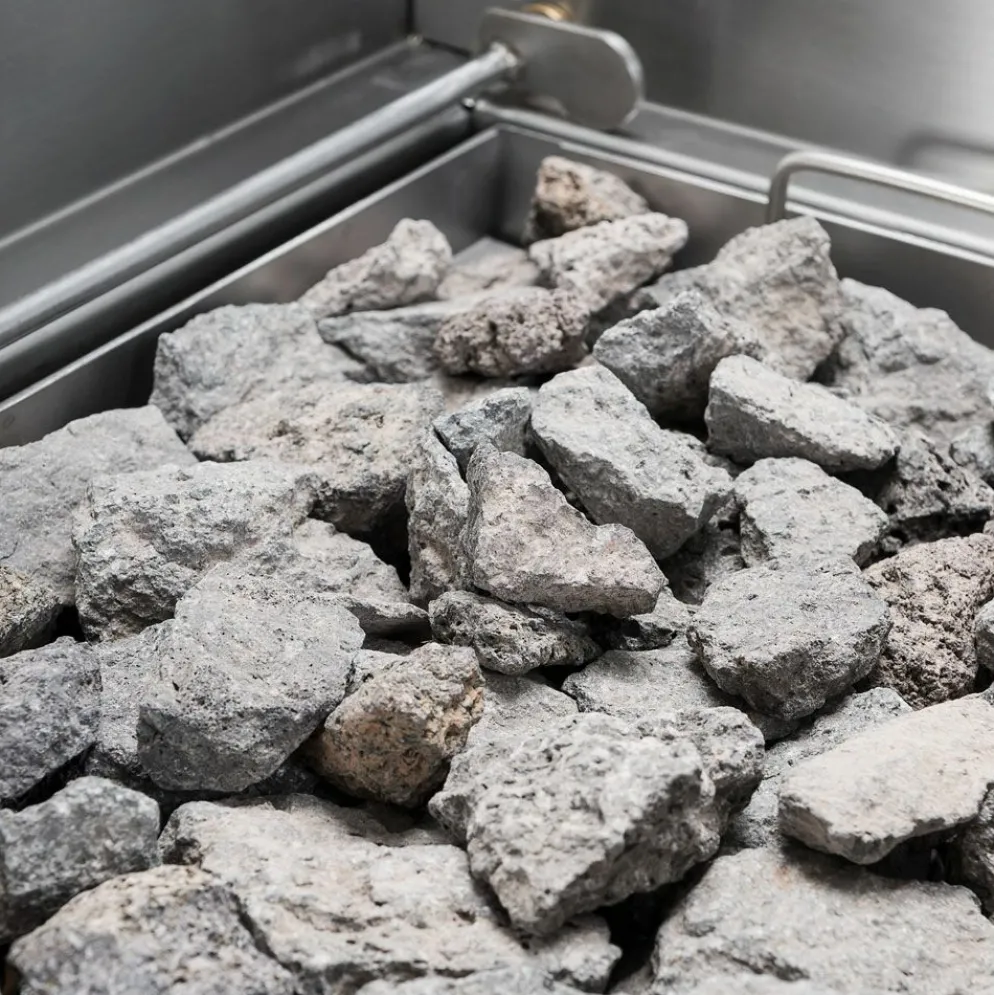 STALGAST Lavastein-Grill mit S-Rost für Fisch und Meeresfrüchte, Breite 800 mm