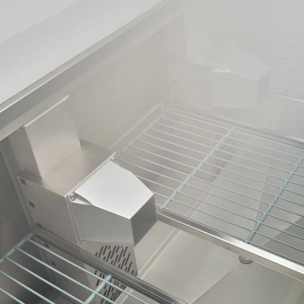 STALGAST Saladette mit Glasaufsatz, 3-türig für 16x GN1/4