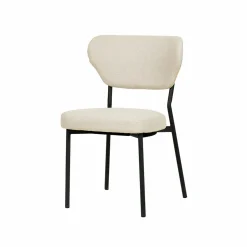 Stapelstuhl Davi mit Bezug Beige, stapelbar