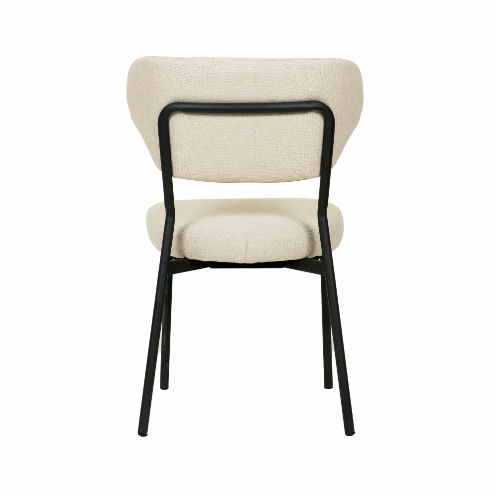 Stapelstuhl Davi mit Bezug Beige, stapelbar