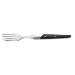 Steakgabel Set CARLOS, mit schwarzem Sandelholzgriff, 22,5 cm, Set á 6 Stück, Klingenstahl 420, Holz