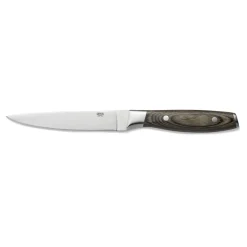 Steakmesser Set CARLOS, mit braunem Pakkaholzgriff, 25 cm, Set á 6 Stück, Klingenstahl 420, Holz