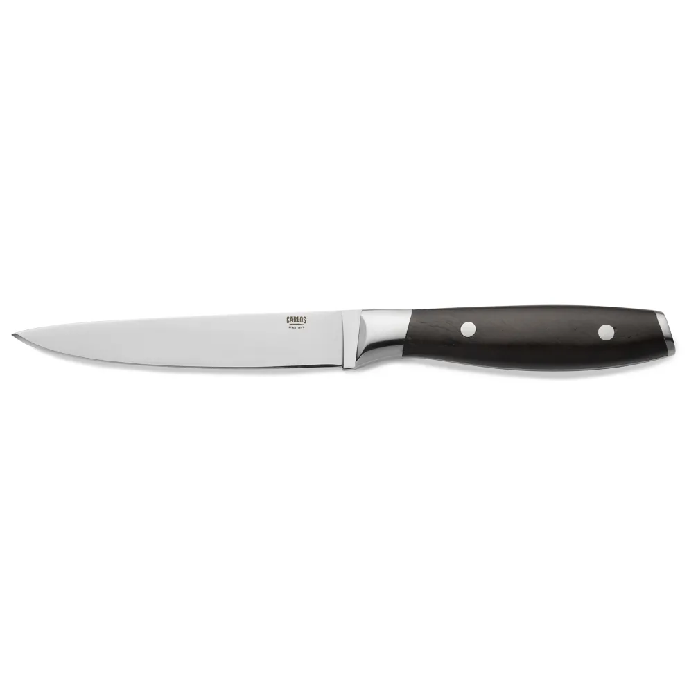 Steakmesser Set CARLOS, mit Eschenholzgriff, 25 cm, Set á 6 Stück, Klingenstahl 420, Holz