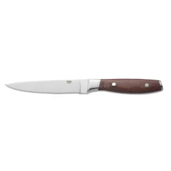 Steakmesser Set CARLOS, mit rotem Pakkaholzgriff, 25 cm, Set á 6 Stück, Klingenstahl 420, Holz