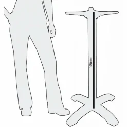 Stehischgestell PRIMERO Gusseisen 108cm hoch