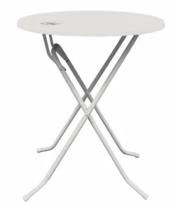 Stehtisch Buffettisch rund klappbar weiss, Ø-85cm