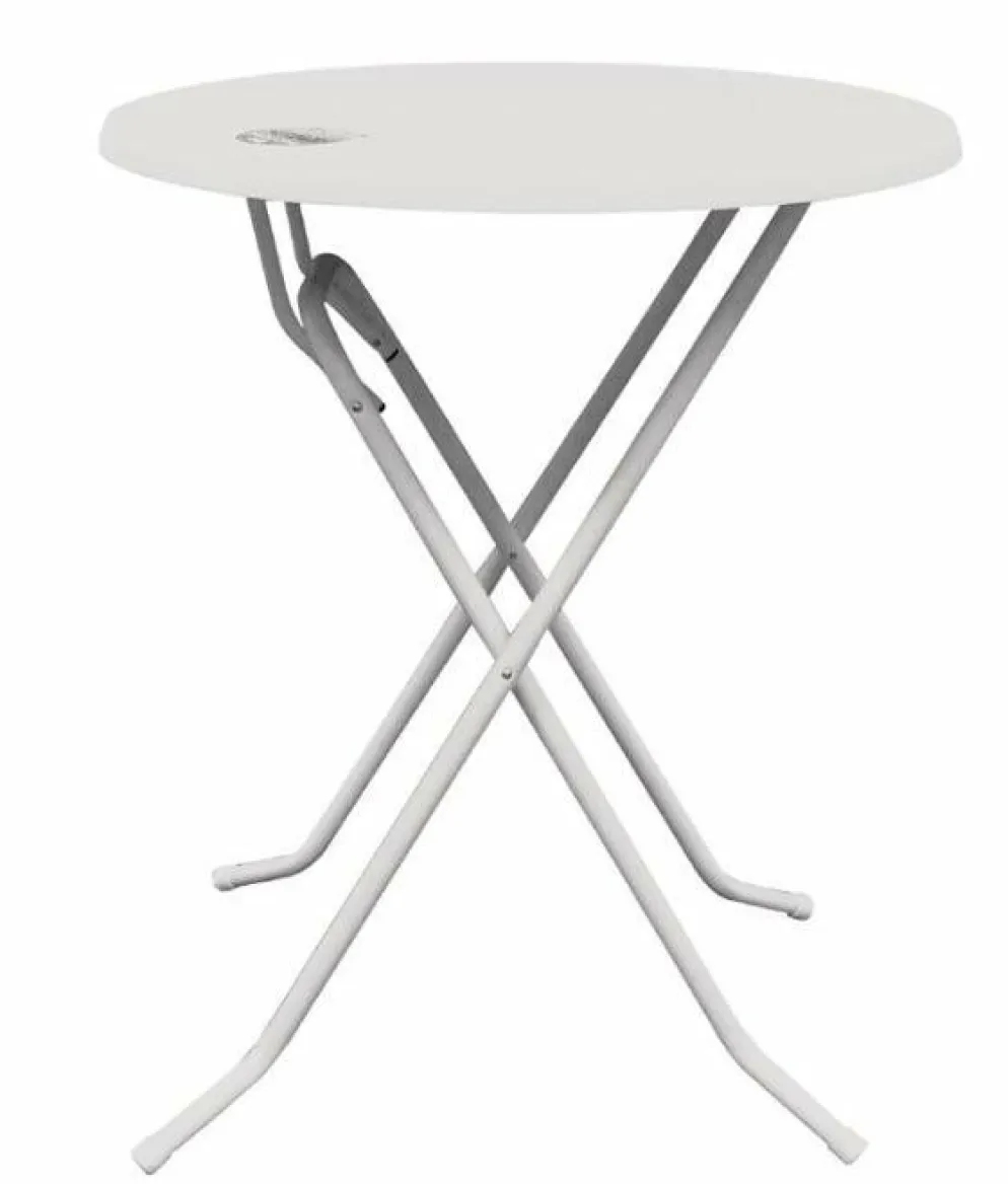 Stehtisch Buffettisch rund klappbar weiss, Ø-85cm
