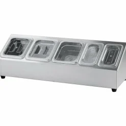 Ständer für Gastronormbehälter für 3x GN 1/6 (150 mm) und 2x GN 1/9 (150 mm)