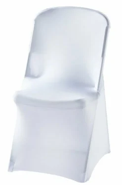 Stretchhusse für Bankett Buffet-Klappstuhl, weiß