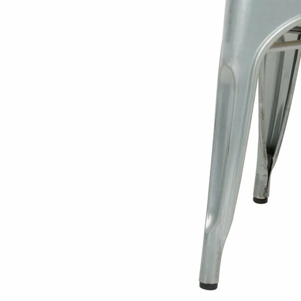 Stuhl Holli Bistro-S silber, Stahl mit Eschenholz, 43,4x50x84,7cm