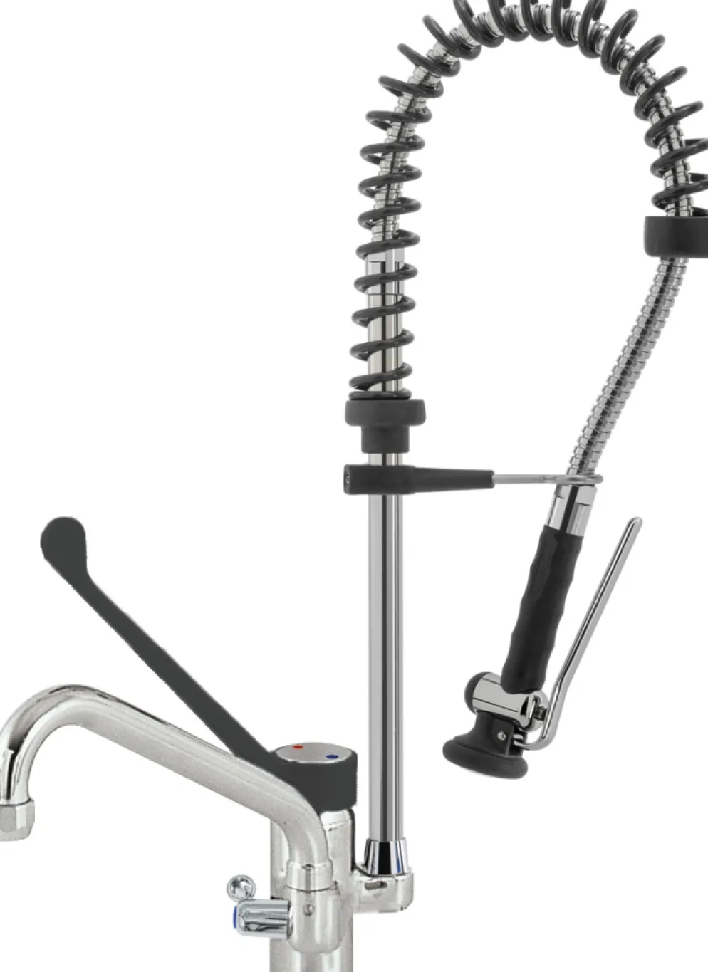 STYL SHRINK Geschirrwaschbrause Schwenkhahn und BEST-Semi LOW-FLOW Brausekopf
