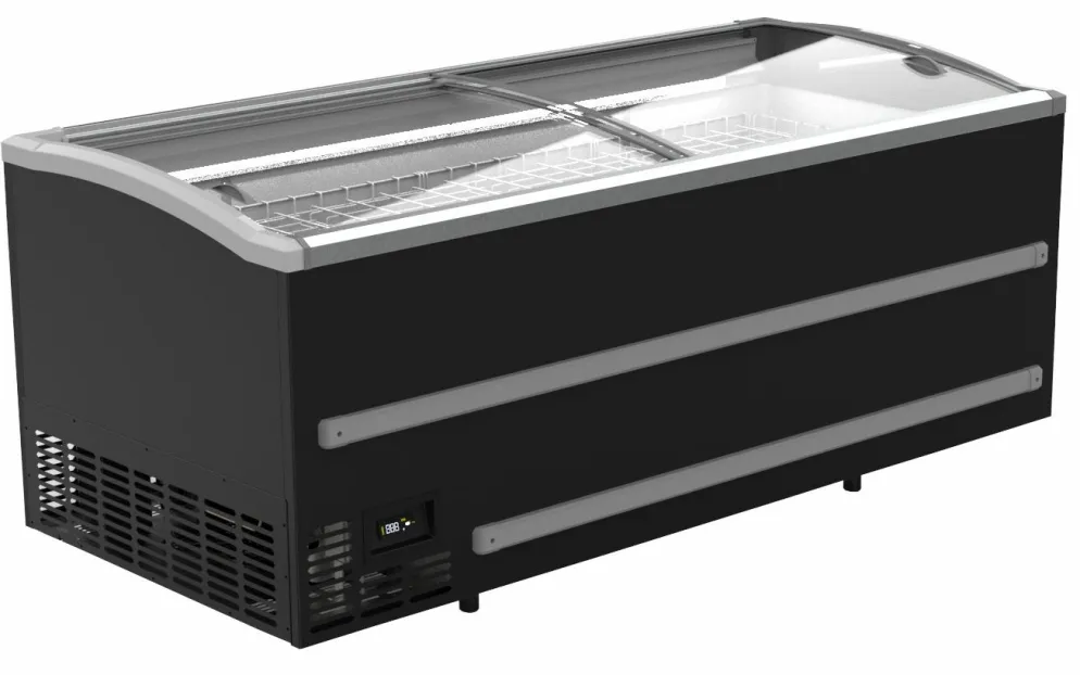 SUPERMARKT Tiefkühltruhe CS Schwarz, 985L, Breite 1879mm