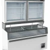 SUPERMARKT Wandtiefkühlung CS mit 2 Glastüren mit Tiefkühltruhe, Breite 1454mm