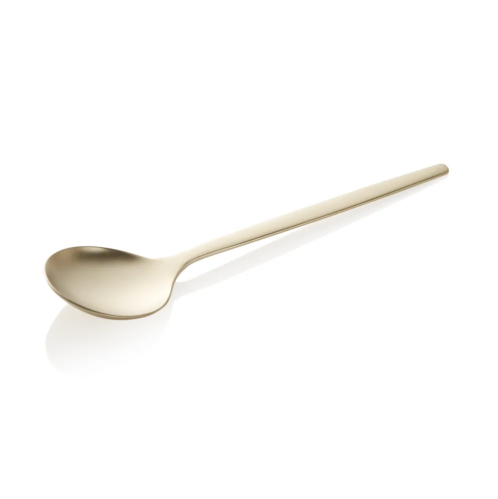 Suppenlöffel Set ALEX CHAMPAGNE, mit champagner, matter PVD Beschichtung, 18 cm, Set á 12 Stück