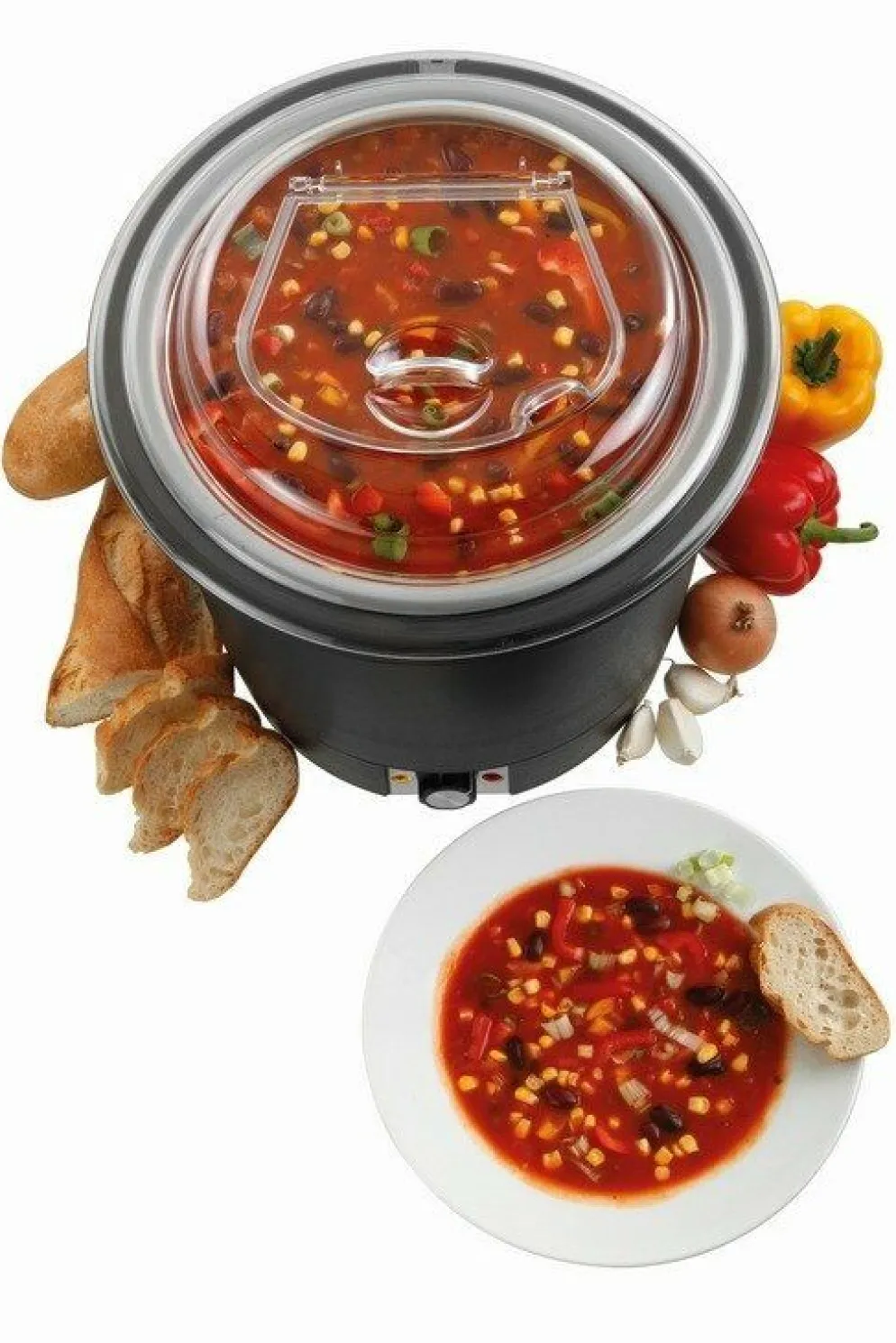 Suppentopf, 10L, schwarz
