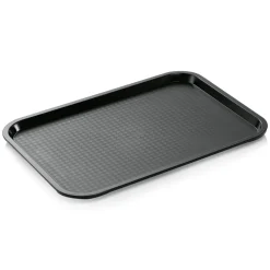 Tablett FAST FOOD, 35 x 27 x 2 cm, schwarz, Polypropylen