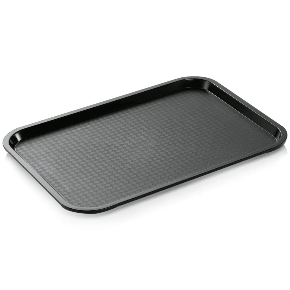 Tablett FAST FOOD, 35 x 27 x 2 cm, schwarz, Polypropylen