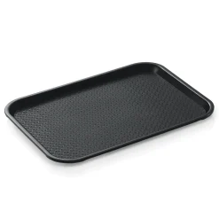 Tablett Set FAST FOOD, 35 x 27 x 1,5 cm, schwarz, Set á 24 Stück, Polypropylen