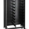 Tablettwagen DOUBLE MENSA BLACK für 2x 10 Tabletts