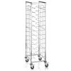 Tablettwagen für 12 Tabletts 45,5 x 35,5 cm, 53 x 42 x 181 cm, Chromnickelstahl